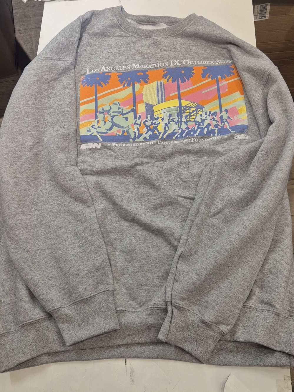 Los Angeles Marathon IX Graphic  XL Adhoc Studio Sweatshirt - Gray